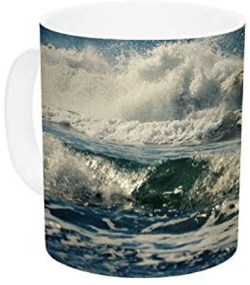 

Kess InHouse InHouse Robin Dickinson Forever Young Blue Coastal Ceramic Coffee, 11 oz, Multicolor Ceramic Mug(60 ml)