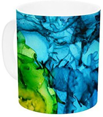 

Kess InHouse InHouse Claire Day Mermaids Blue Paint Ceramic Coffee, 11 oz, Multicolor Ceramic Mug(60 ml)