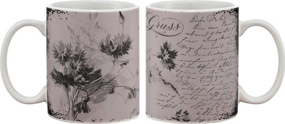 

Artifa Old Paper Design Porcelain, Ceramic Mug(350 ml), Multicolor