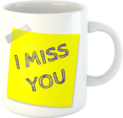 

Deeher Gifts I miss you design 2 Ceramic Mug(330 ml), Multicolor