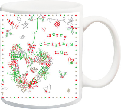

ME&YOU Gift For family/Relative/friend;merry christmas mom printed Ceramic Mug(325 ml), Multicolor