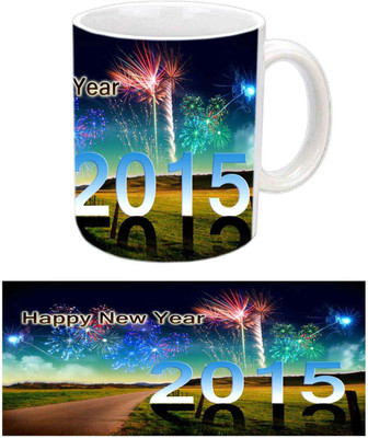 

Raj Laxmi Fireworks night Ceramic Mug(350 ml), White