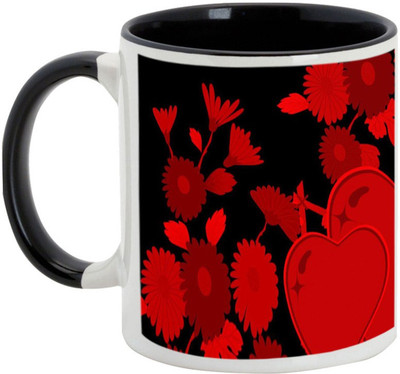 

AllUPrints Boyfriend/Girlfriend Gifts - Love Abstract Art Ceramic Mug(325 ml), Black