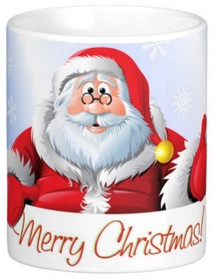 

Exoctic Silver Merry Christmas Ho ho ho 01 Ceramic Mug(300 ml), Multicolor