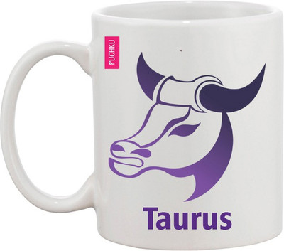 

Ashvah Taurus Ceramic Mug(350 ml), Multicolor