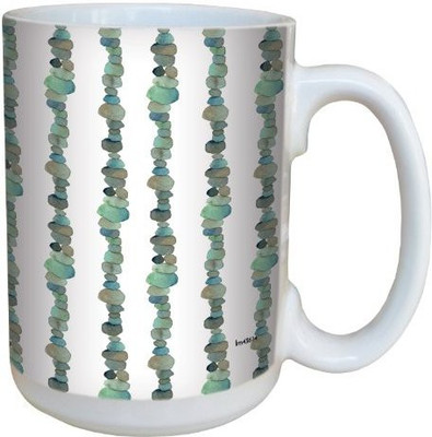 

Tree-Free Greetings Greetings lm43614 Colorful Stacked Stones Pattern by Shell Rummel Ceramic with Full-Sized Handle, 15-Ounce, Multicolored Ceramic Mug(60 ml), Multicolor