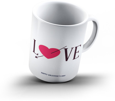 

Ucard Valentines Day Love687 Bone China, Ceramic, Porcelain Mug(325 ml), Multicolor