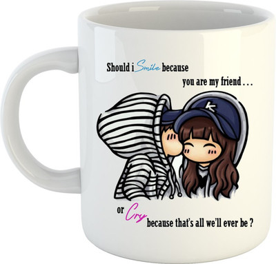 

HuppmeGift Smile Cry White Ceramic Mug(350 ml)