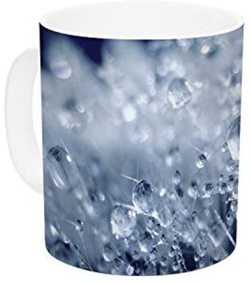

Kess InHouse InHouse Monika Strigel Dandelion Diamonds Navy Blue Ceramic Coffee, 11 oz, Multicolor Ceramic Mug(60 ml)