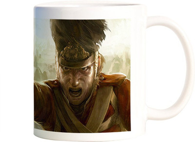 

Rangeele Inkers Warriror Screaming Ceramic Mug(300 ml), Multicolor