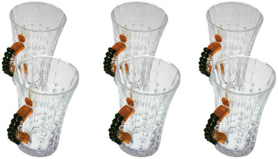 

JewelKraft Designs Vd Green Crystal Mug(150 ml, Pack of 6)