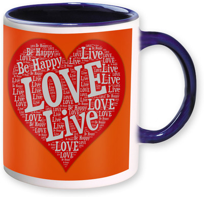 

Heyworlds love live be happy valentine gifts 01234 Ceramic Mug(325 ml), Multicolor