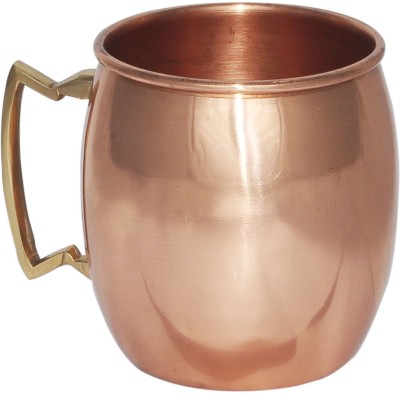 Prisha India Craft 009 Copper Coffee Mug(460 ml)