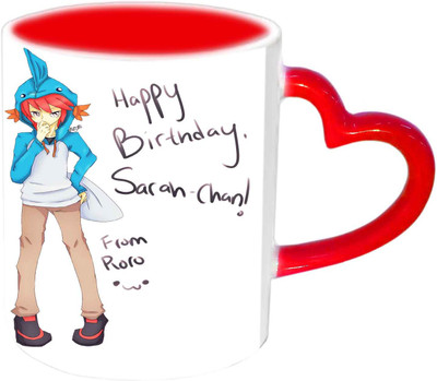 

Jiya Creation1 Happy Birthday Sarah Multicolor Ceramic Ceramic Mug(350 ml)