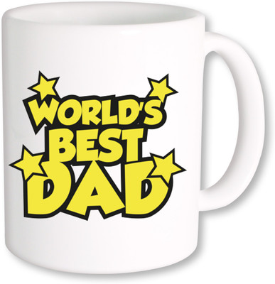 

PhotogiftsIndia World's Best Dad Ceramic Mug(325 ml), Multicolor