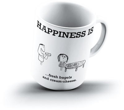 

Ucard Happiness Is1697 Bone China, Ceramic, Porcelain Mug(325 ml)