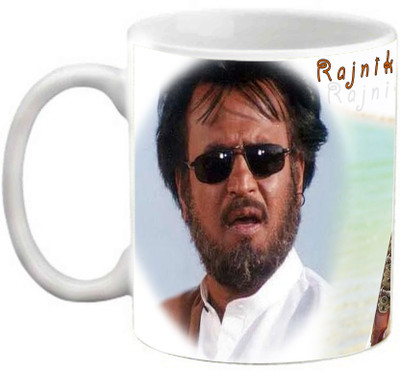 

EFW SUPERSTAR RAJNIKANT PRINTED Ceramic Mug(325 ml), White