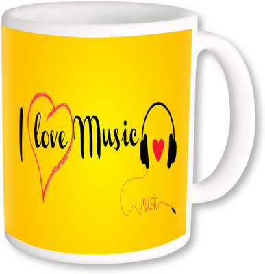 

PhotogiftsIndia I Love Music 01 Ceramic Mug(325 ml), Multicolor