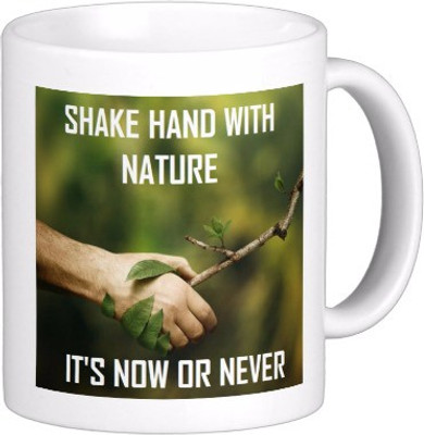 

Exoctic Silver Save The Earth E038 Ceramic Mug(300 ml), Multicolor