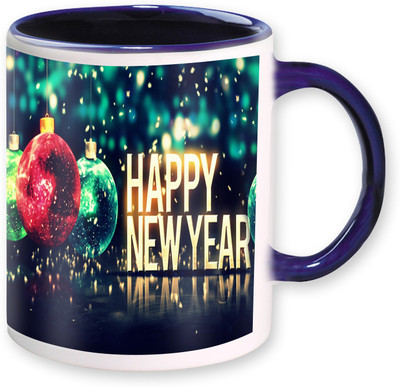 

Heyworlds happy new yaer gifts 06 Ceramic Mug(325 ml), Blue