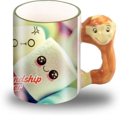 

Presto Animal handle for Friendship Day for your Best friend Ceramic Mug(330 ml), White