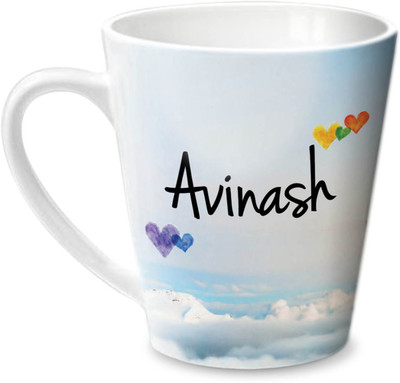 

Hot Muggs Simply Love You Avinash Conical Ceramic Mug(350 ml)
