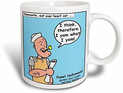 

3dRose Popeye The Philosopher Ceramic, 11 oz, White Ceramic Mug(60 ml), Multicolor