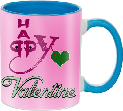 

SKY TRENDS Beautiful Special and Best Happy Valentine Gifts for Boyfriend Girlfriend Fiance Wife Husband Friends Birthday Anniversary092 Ceramic Mug(325 ml), Blue