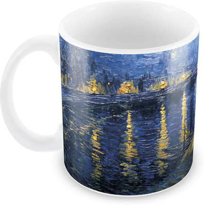 

Posterboy Starry Night-Vincent Van Gogh Ceramic Mug(350 ml), Multicolor
