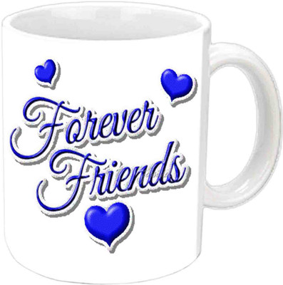 

Raj Laxmi Friends Forever With Balloon Heart White Ceramic Mug(3.5 ml)