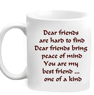 

Raj Laxmi Nice Lines For Good Friends White Ceramic Mug(350 ml)