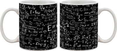 

Artifa E=Mc Square Porcelain, Ceramic Mug(350 ml), Multicolor