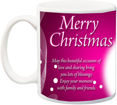 

ME&YOU Gift For family/Relative/friend;merry christmas may this beautiful printed Ceramic Mug(325 ml), Multicolor