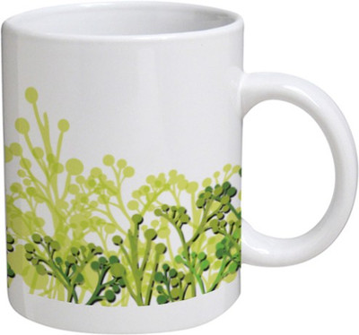 

Disginer Cases Green Design - MyBestow White Plain Coffee Ceramic Ceramic Mug(320 ml), Multicolor