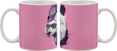 Artifa Bear With Cap Ceramic, Porcelain Coffee Mug(350 ml)