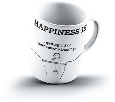 

Ucard Happiness Is1738 Bone China, Ceramic, Porcelain Mug(325 ml)
