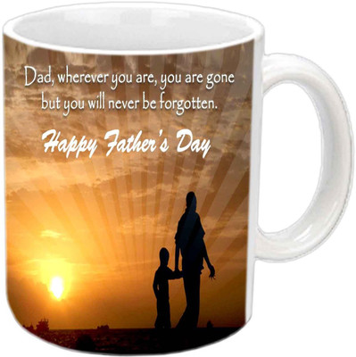 

Raj Laxmi Happy Fathers Day With Lovely Sunset View White Ceramic Mug(350 ml)