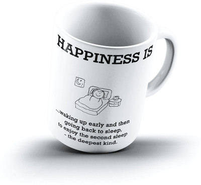 

Ucard Happiness Is2341 Bone China, Ceramic, Porcelain Mug(325 ml)