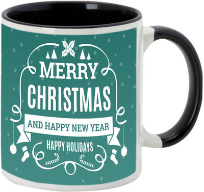 

AllUPrints Have An Happy Christmas And New Year Ceramic Mug(325 ml), Black