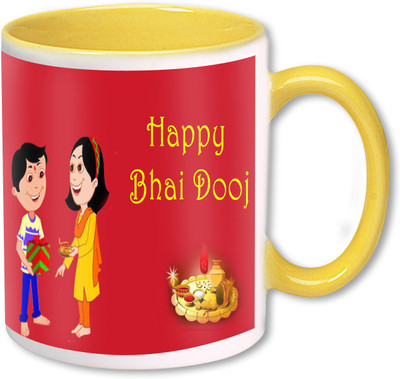 

Heyworlds happy diwali gifts 76 Ceramic Mug(325 ml), Multicolor