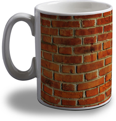 

Artifa Brick Wall Design Porcelain, Ceramic Mug(350 ml), Multicolor