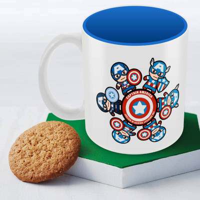 

Marvel Captain America Officially Licensed Ceramic Mug(350 ml), Multicolor