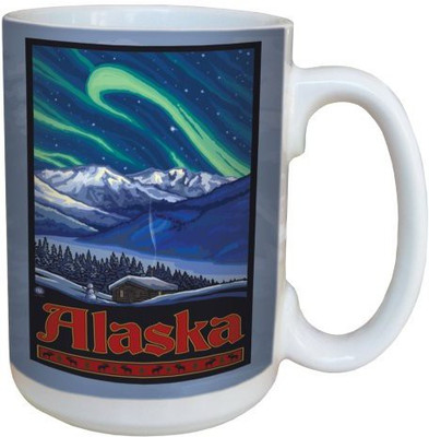 

Tree-Free Greetings Greetings 79333 Alaska Northern Lights by Paul A. Lanquist Ceramic with Full-Sized Handle, 15-Ounce, Multicolored Ceramic Mug(60 ml), Multicolor