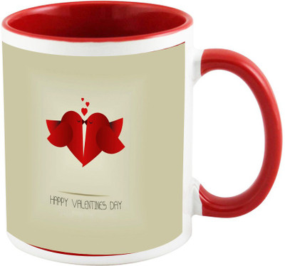 

AllUPrints Valentines Day Present For Girlfriend Red Ceramic Mug(325 ml)
