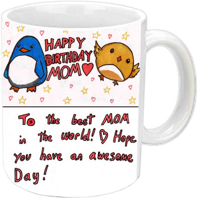 

Raj Laxmi For Mom B'day Gift White Ceramic Mug(3.5 ml)