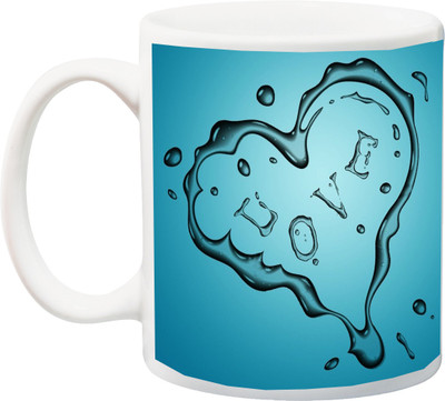

ME&YOU Special Color Beautifull Love water 3D printed Ceramic Mug(325 ml), Multicolor