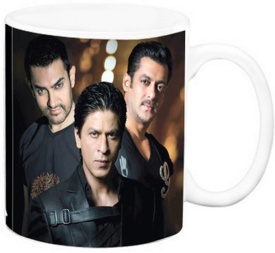

EFW ACTOR - AAMIR ,SALMAN,SHAHRUKH Ceramic Mug(325 ml), Multicolor