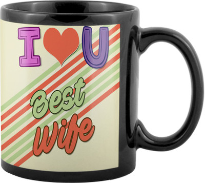 

SKY TRENDS Valentine Gifts For Special Girlfriend,Boyfriend,Wife,Husband,design 96 Ceramic Mug(325 ml), Black
