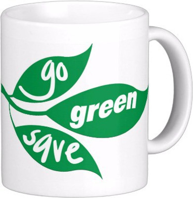 

Exoctic Silver Save Earth Series W011 Ceramic Mug(300 ml), Multicolor