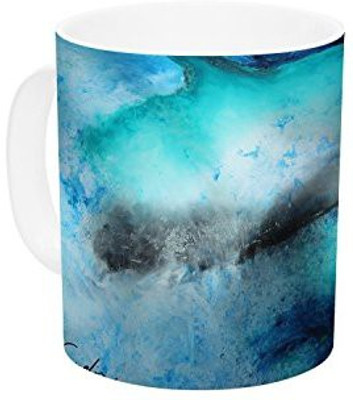 

Kess InHouse InHouse Josh Serafin Dolphin Blue Teal Ceramic Coffee, 11 oz, Multicolor Ceramic Mug(60 ml)